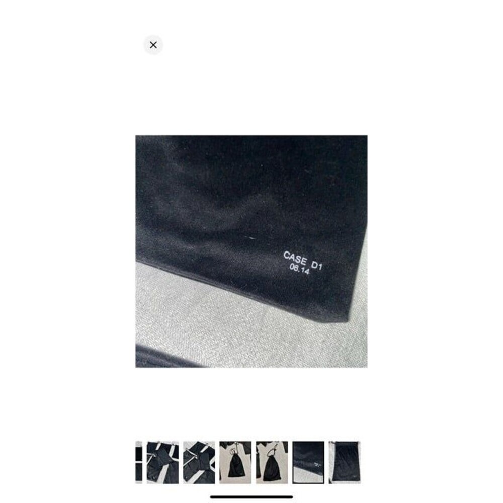 7A*  double drawstring dust storage bags solid black fits glass case lot of 7 - Picture 5 of 6